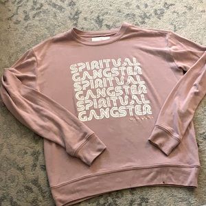 Spiritual gangster pink sweater